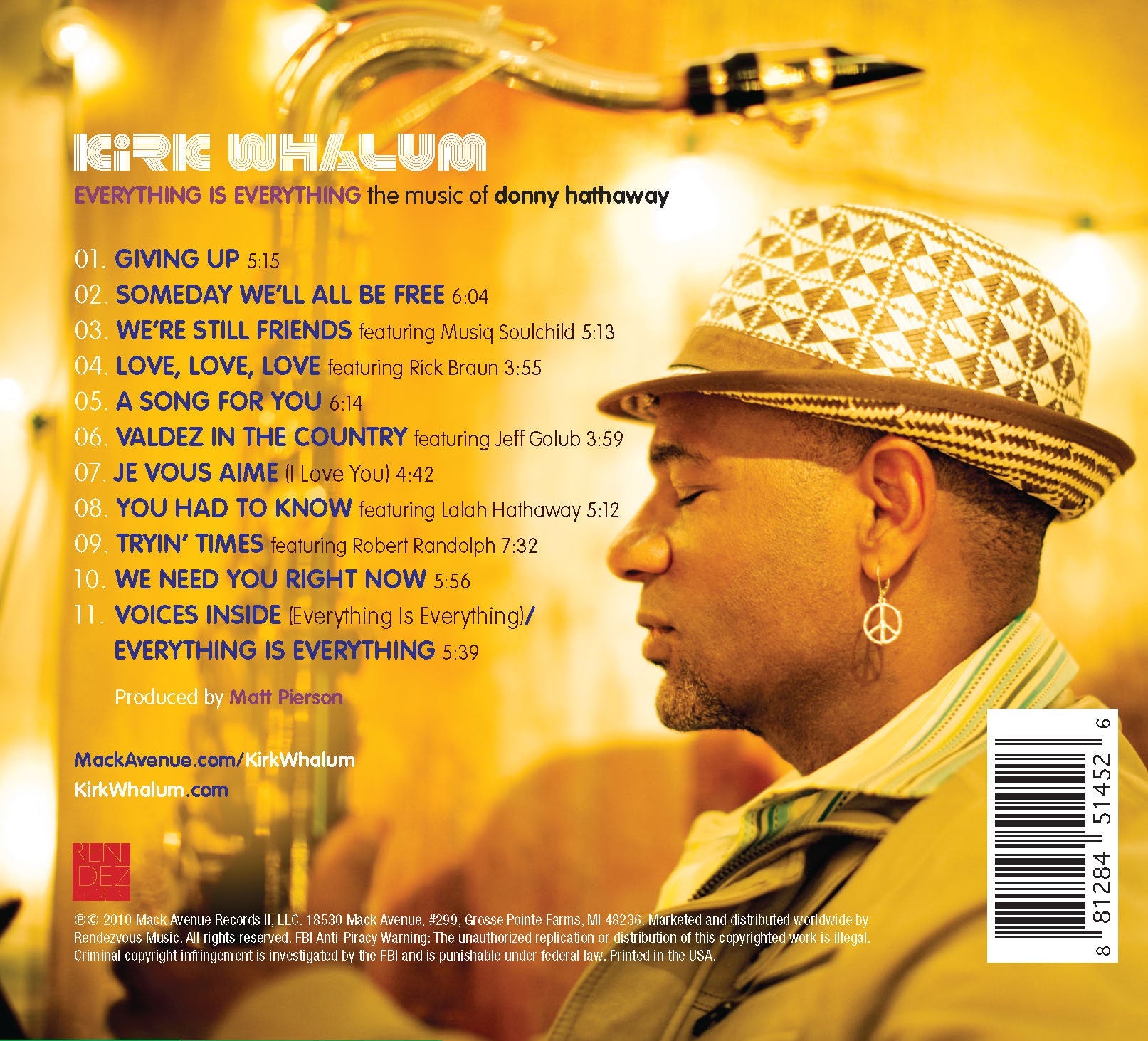 Kirk Whalum - Everything Is Everything: The Music of Donny Hathaway